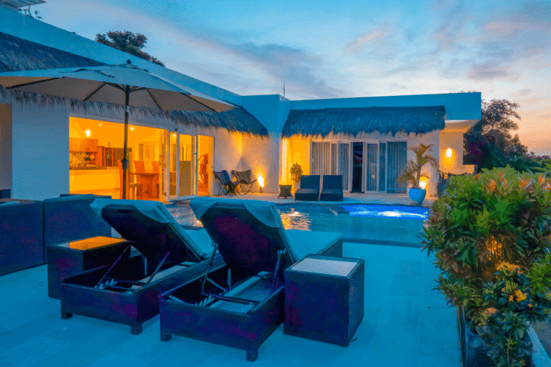 Zoe Luxury Oceanview Villa sunset light